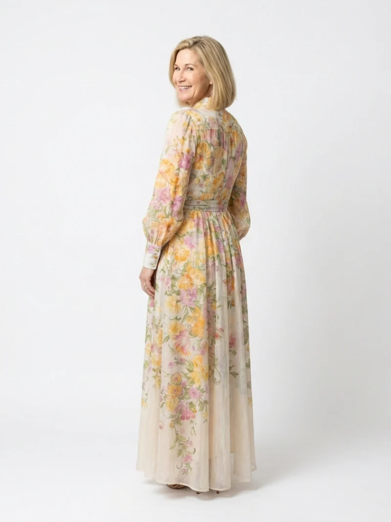 DELACROIX | Robe Maxi Longues Florale Transparent Cressida