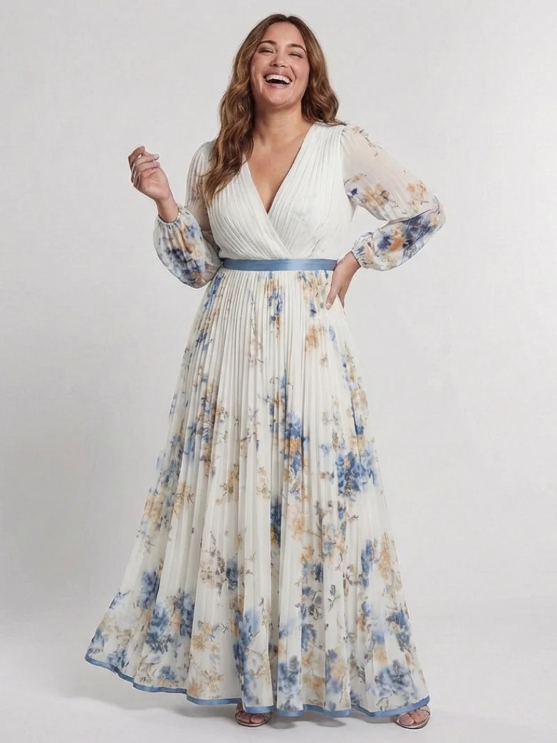 DELACROIX | Robe Maxi Fleurie à Manches Longues Lavinia
