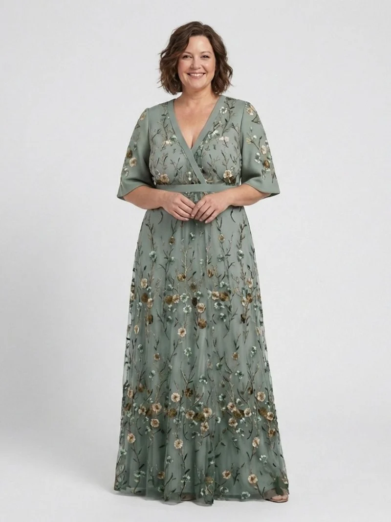DELACROIX | Robe Maxi à Manches Courtes Evadne