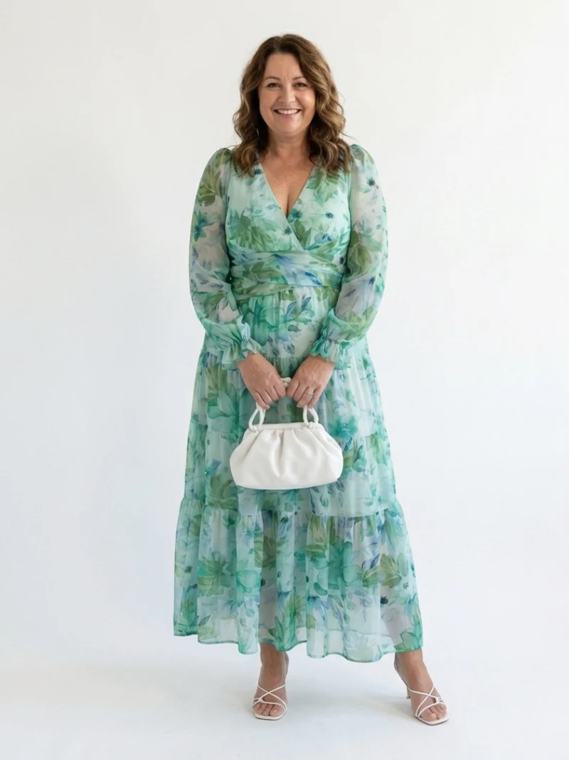 DELACROIX | Robe Maxi Fleurie à Manches Longues Althea