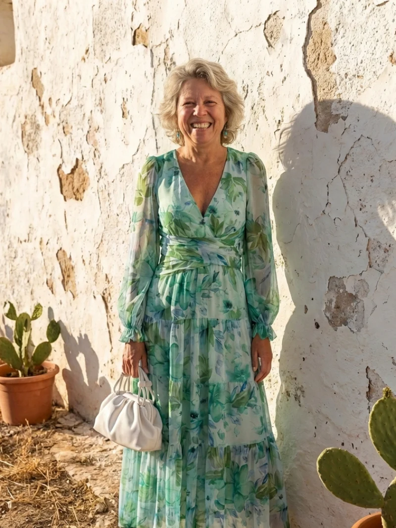 DELACROIX | Robe Maxi Fleurie à Manches Longues Althea