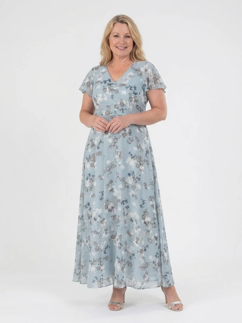 DELACROIX | Robe Maxi en Chiffon Floral Ismeria