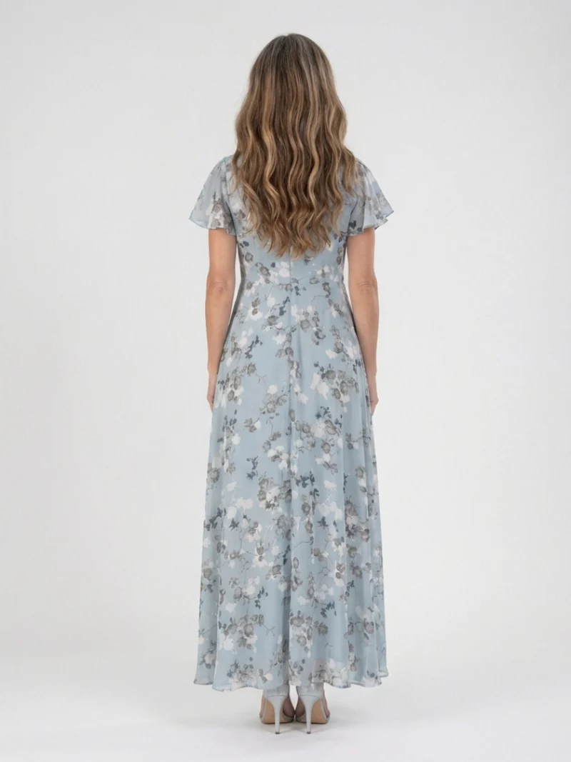 DELACROIX | Robe Maxi en Chiffon Floral Ismeria