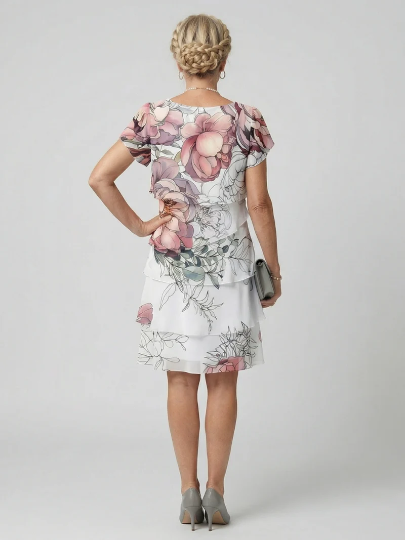DELACROIX | Robe florale propre à longueur genou Kualani