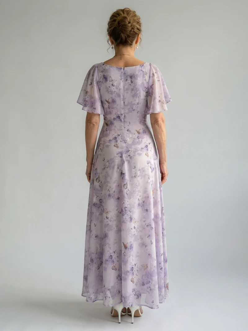 DELACROIX | Robe Midi à Manches Volantes Vaelis