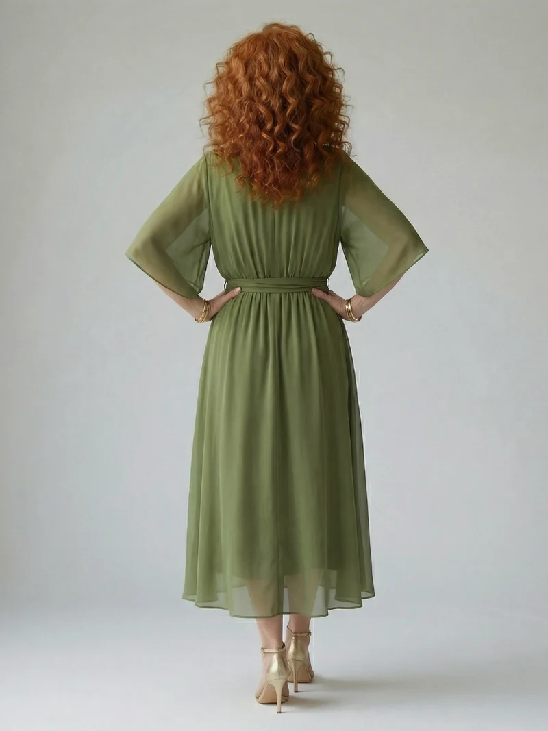 DELACROIX | Robe Midi Drapée Elric