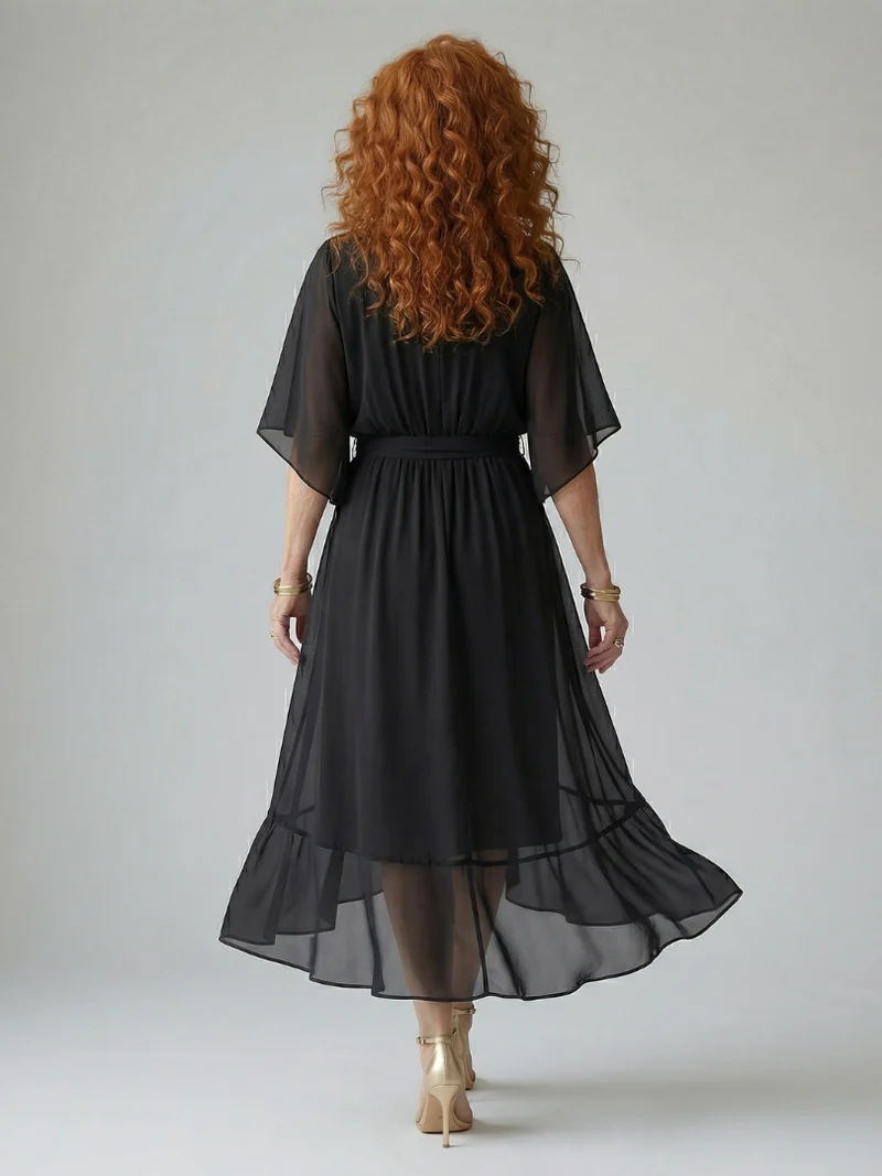 DELACROIX | Robe Midi Drapée Elric