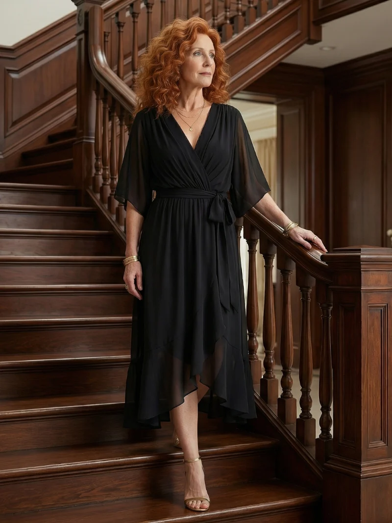 DELACROIX | Robe Midi Drapée Elric