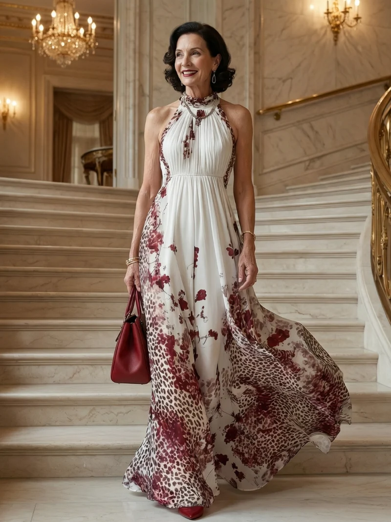 DELACROIX | Robe Maxi Plissée Blanche Orlune