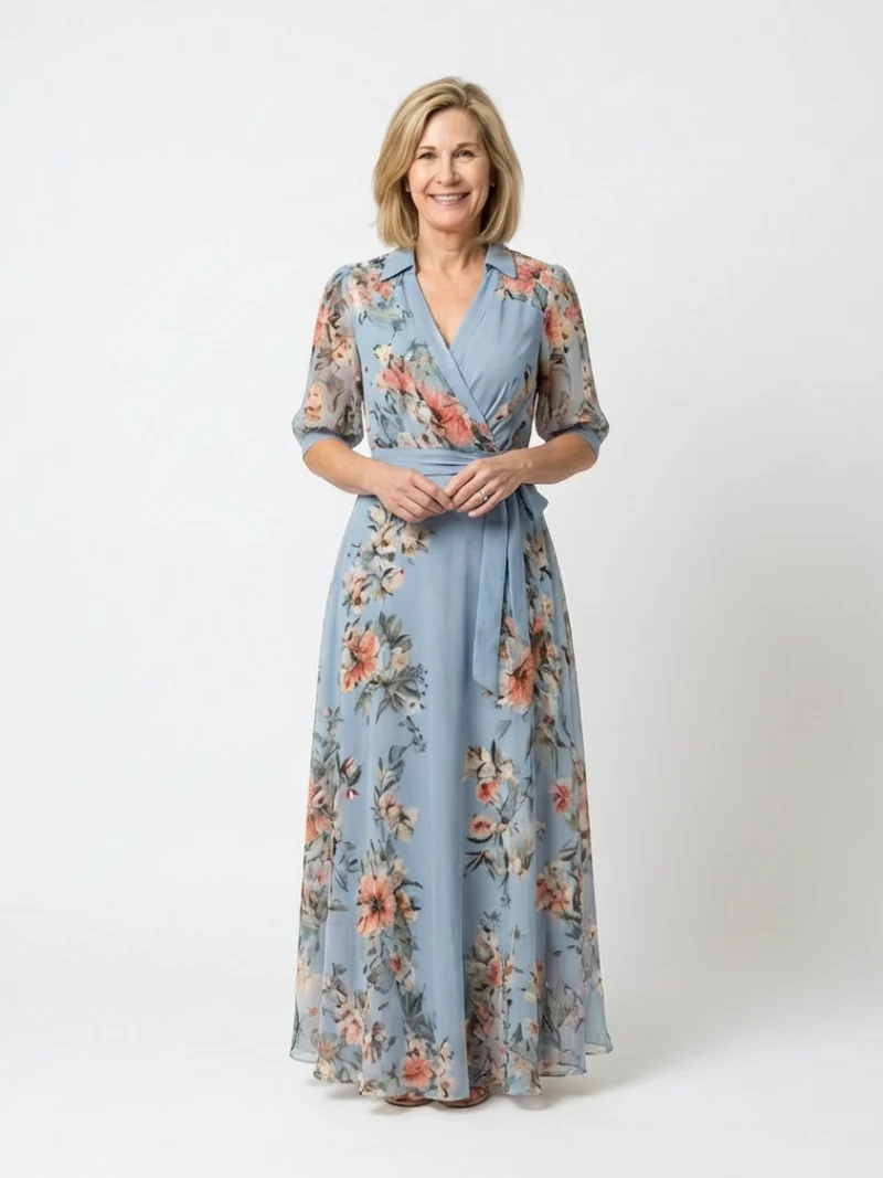 DELACROIX | Robe Maxi à Enveloppe Elowen