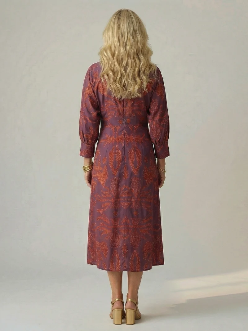 DELACROIX | Robe Midi Wrap Naturelle Lune