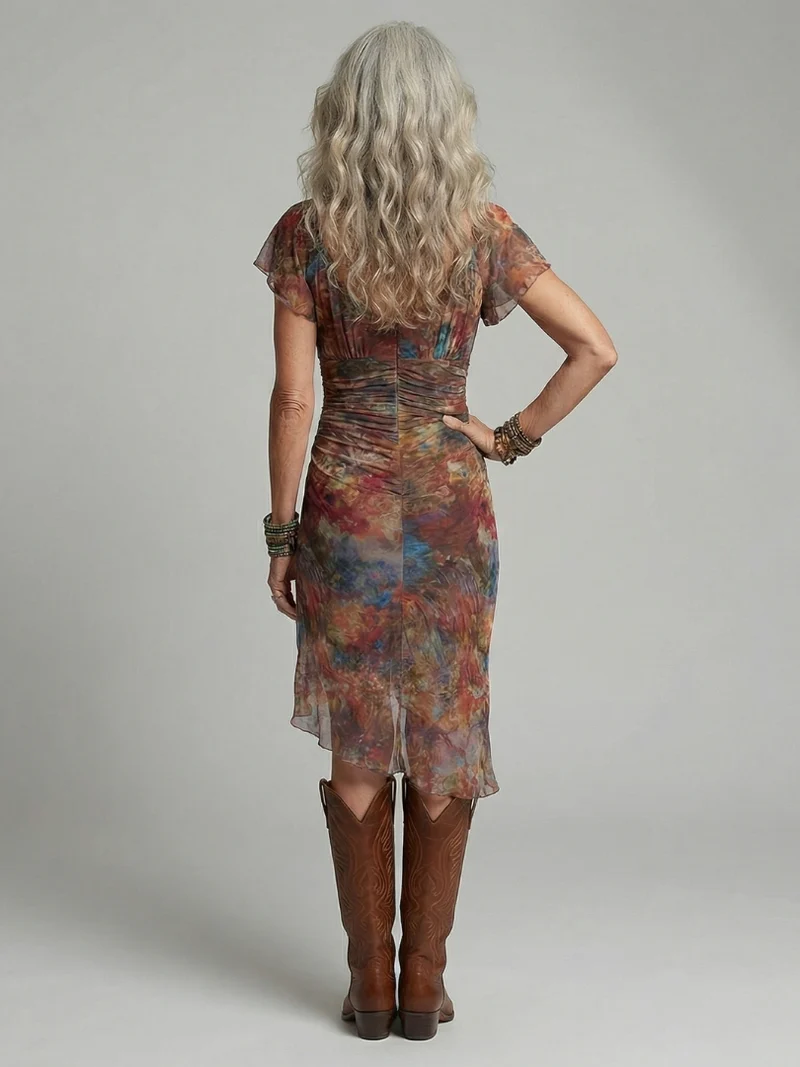 DELACROIX | Robe Midi Halter Silencieuse Aeris