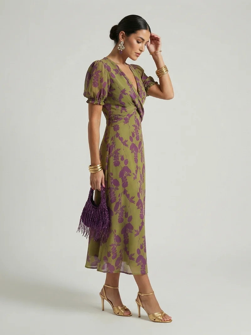 DELACROIX | Robe Midi Florale Détendue Virel