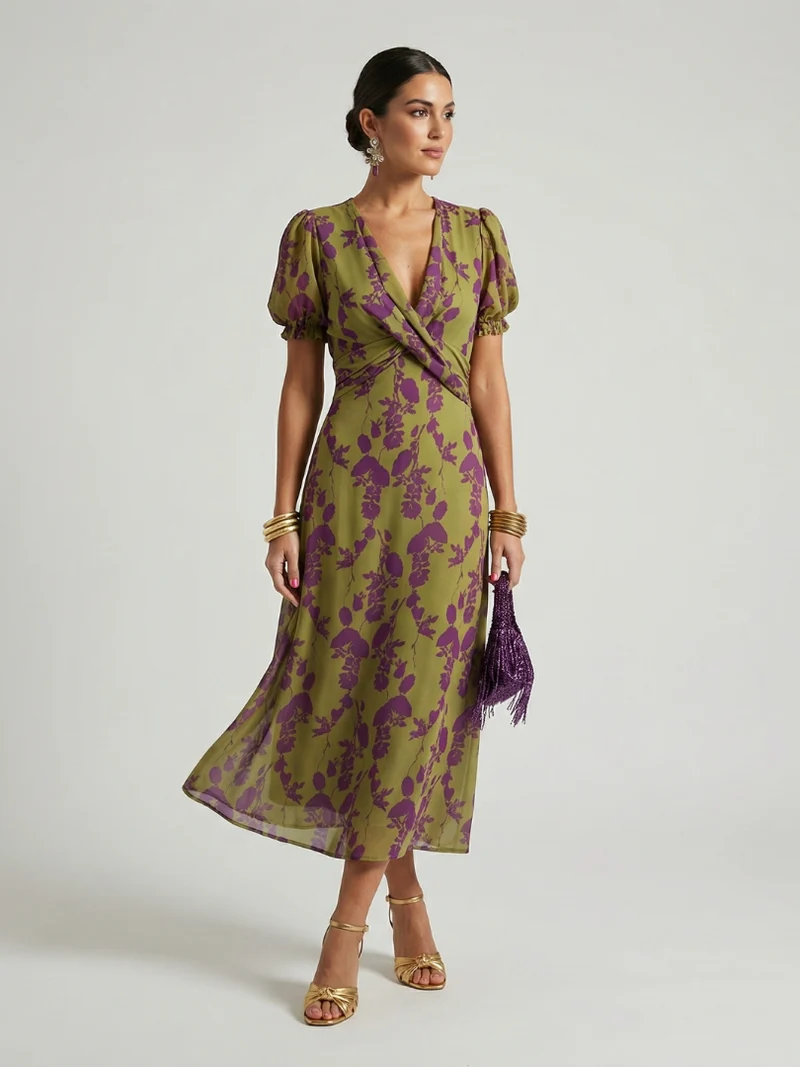 DELACROIX | Robe Midi Florale Détendue Virel