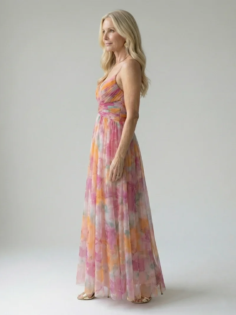 DELACROIX| Robe Maxi à Enveloppe Douce Isel