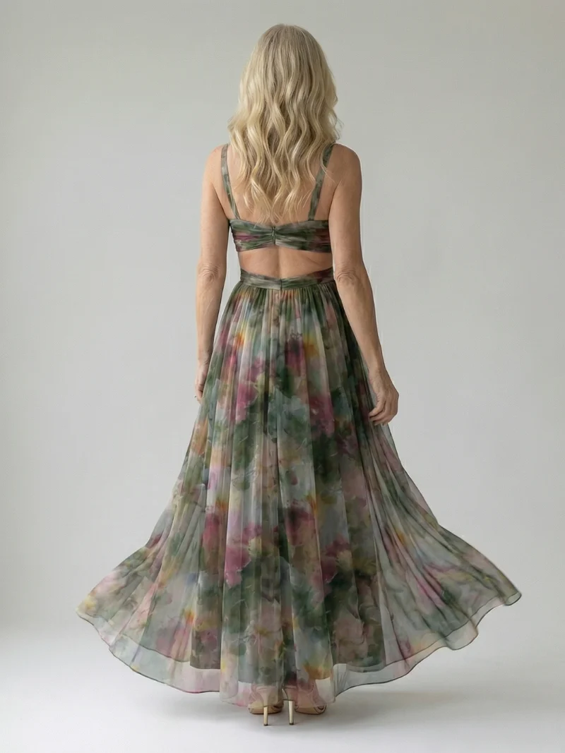 DELACROIX| Robe Maxi à Enveloppe Douce Isel