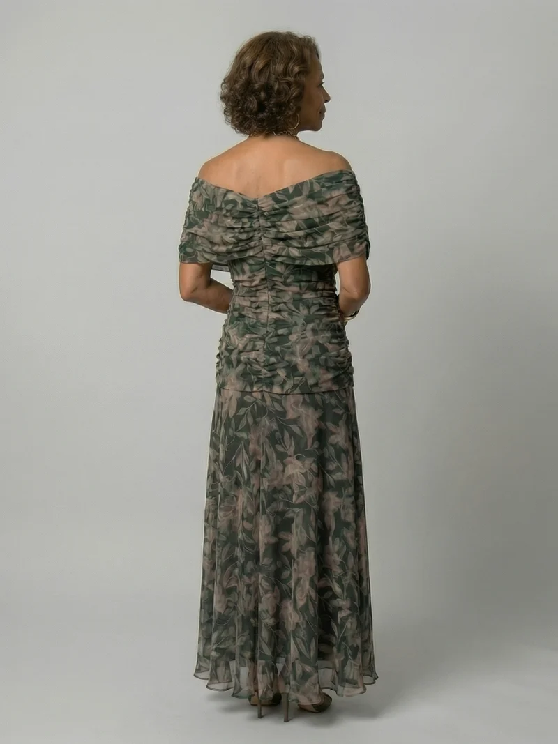 DELACROIX | Robe Midi Décontractée à Épaules Dénudées Calen
