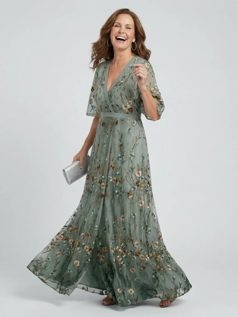 DELACROIX | Robe Maxi Halter Bloom Flow Selora
