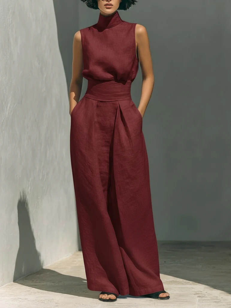 DELACROIX | Ensemble Large en Lin Élégant Ariana