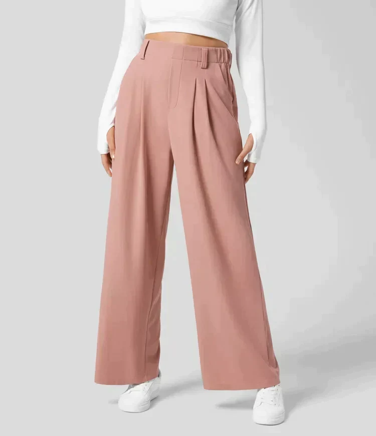 Aurélie | Femme Pantalon Taille Haute Coupe Ajustée – Pantalon Élégant 2026