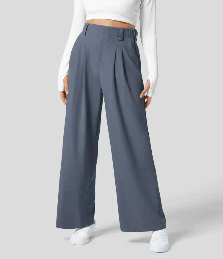 Aurélie | Femme Pantalon Taille Haute Coupe Ajustée – Pantalon Élégant 2026