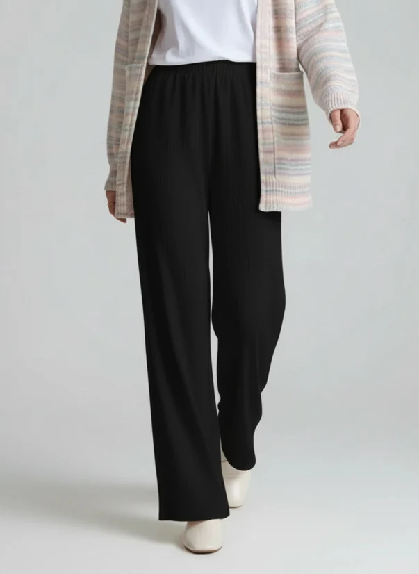 Amélie | Femme Pantalon Décontracté Taille Élastique – Pantalon Confort Quotidien 2026