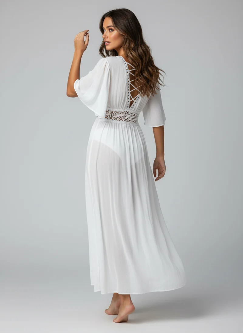 Chloé | Femme Robe de Plage Bohème Fluide Col V – Robe Boho Col V 2026