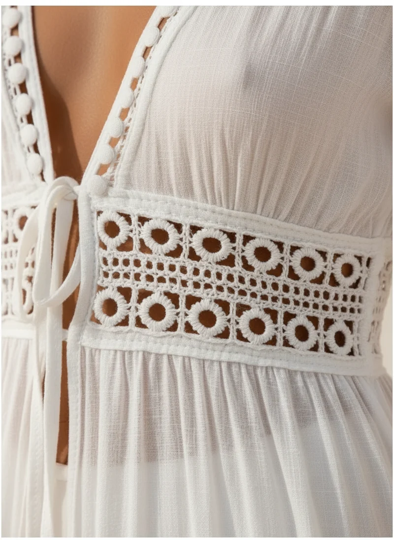 Chloé | Femme Robe de Plage Bohème Fluide Col V – Robe Boho Col V 2026