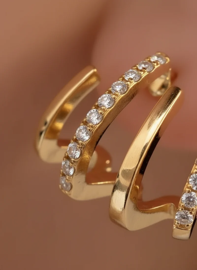 Camille | Femme Boucles d'Oreilles Finition Brillante – Bijoux Élégants Femme 2026