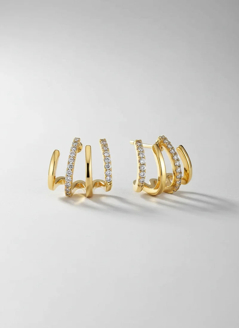 Camille | Femme Boucles d'Oreilles Finition Brillante – Bijoux Élégants Femme 2026