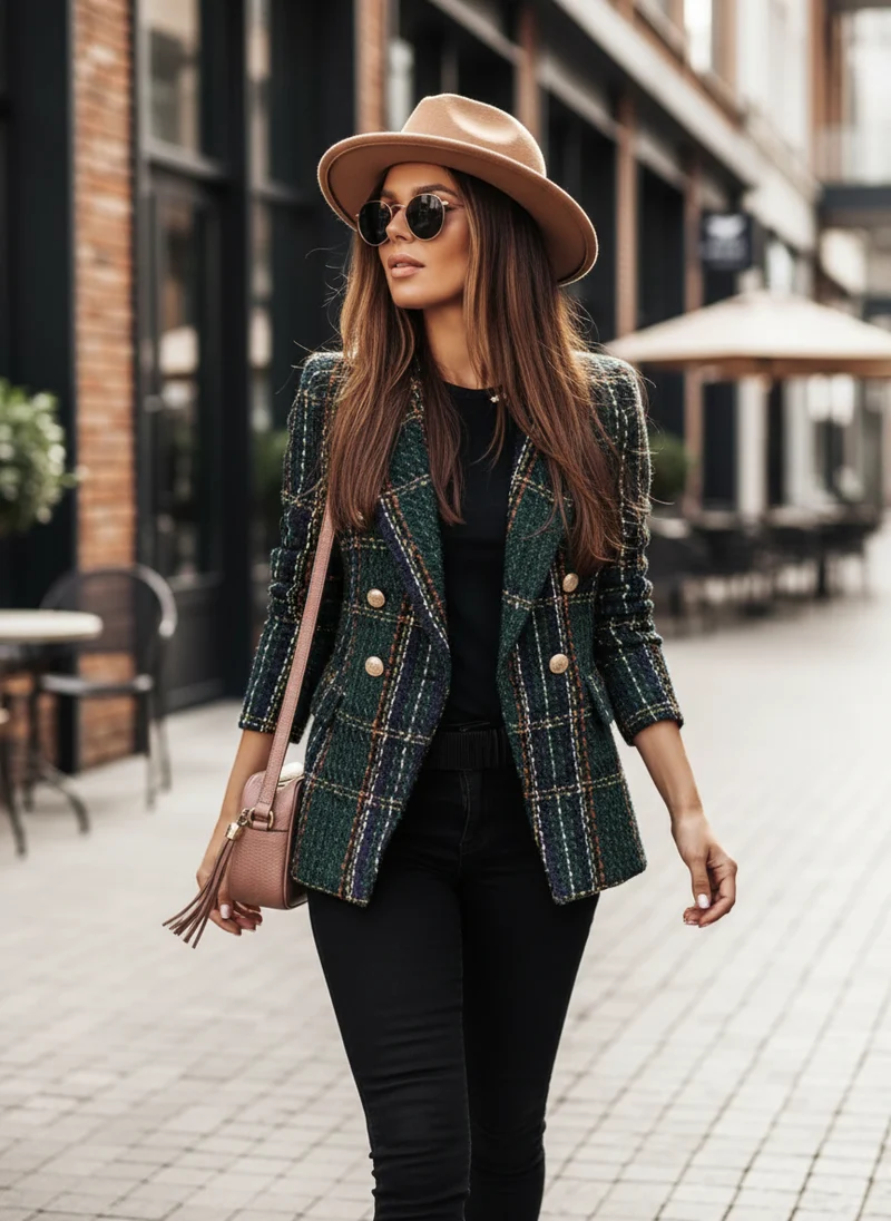Béatrice | Femme Blazer Cintré Élégant Bouton Unique – Blazer Élégant Femme 2026
