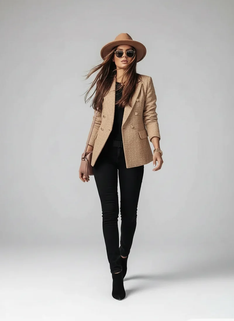 Béatrice | Femme Blazer Cintré Élégant Bouton Unique – Blazer Élégant Femme 2026