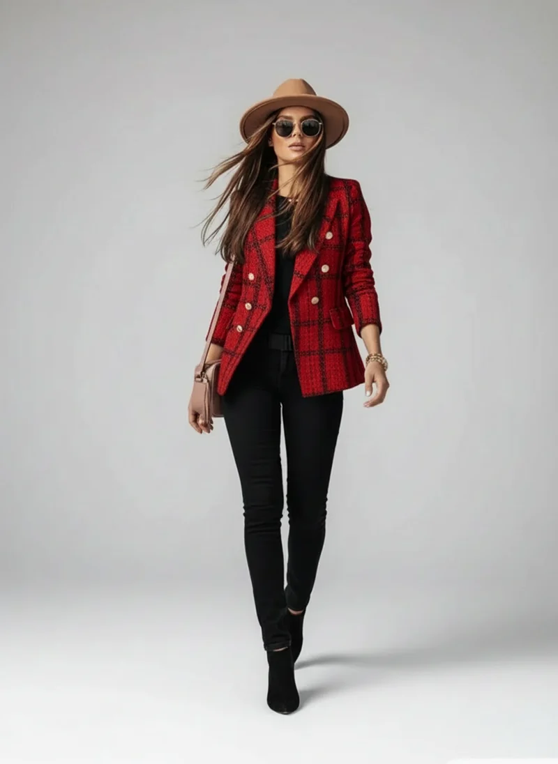 Béatrice | Femme Blazer Cintré Élégant Bouton Unique – Blazer Élégant Femme 2026