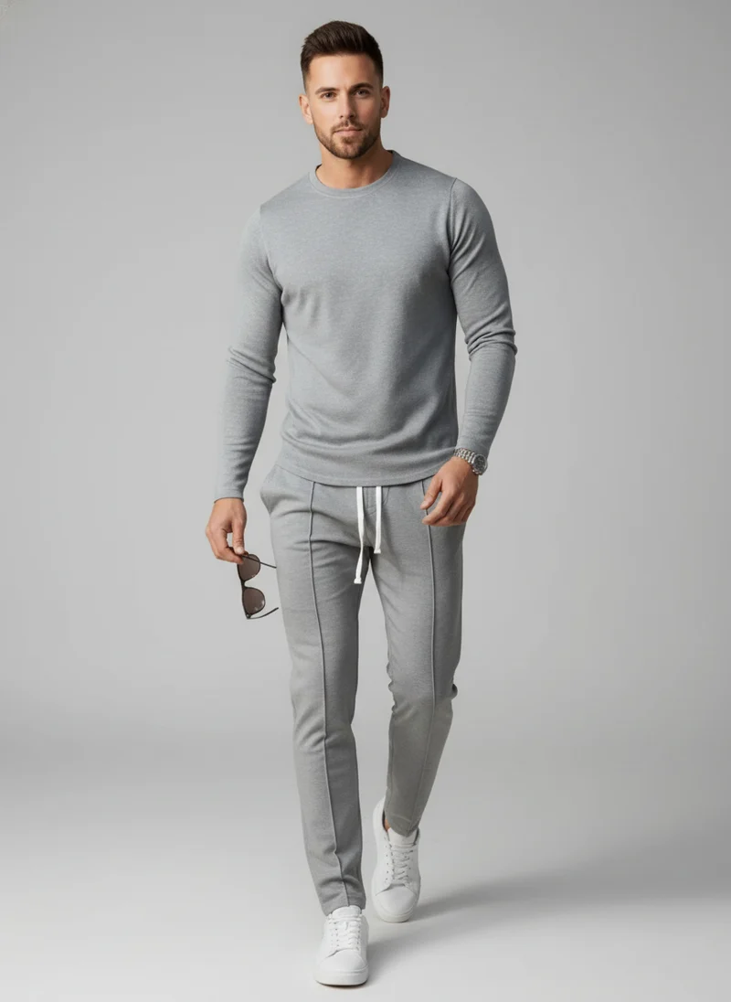 Clément | Homme Ensemble Sweat Pantalon Slim – Ensemble Coordonné Casual Chic 2026