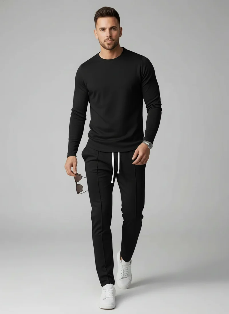 Clément | Homme Ensemble Sweat Pantalon Slim – Ensemble Coordonné Casual Chic 2026