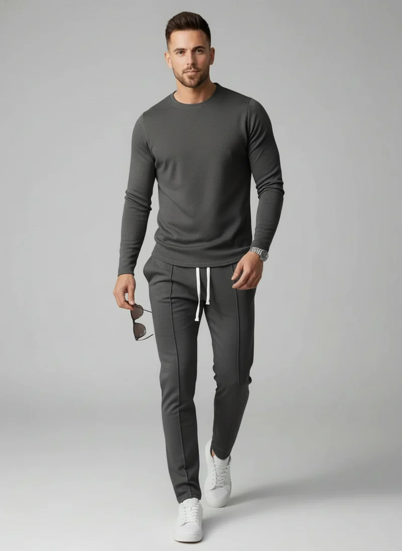 Clément | Homme Ensemble Sweat Pantalon Slim – Ensemble Coordonné Casual Chic 2026