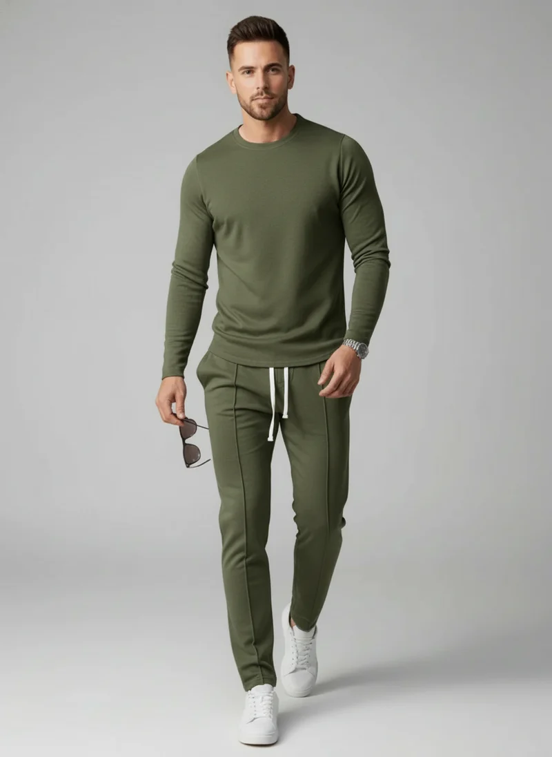 Clément | Homme Ensemble Sweat Pantalon Slim – Ensemble Coordonné Casual Chic 2026