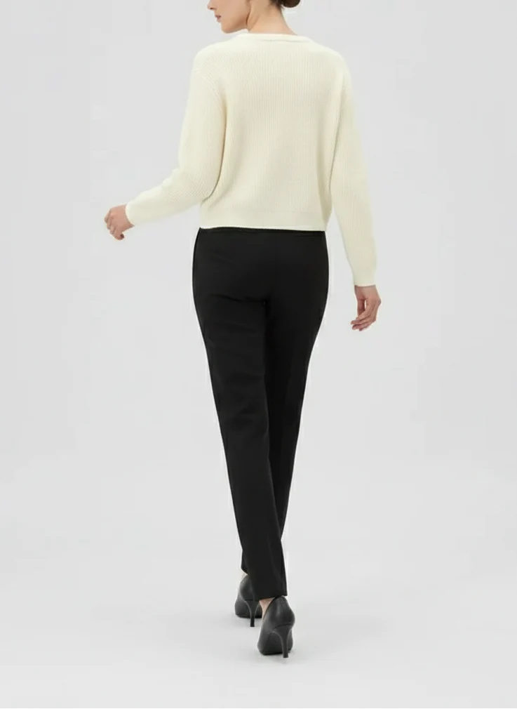 Diane | Femme Pull à Nœud Élégant Col Rond – Pull Nœud Femme Élégant 2026