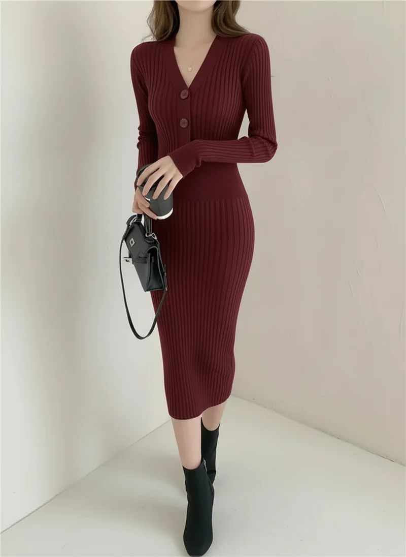 Hélène | Femme Robe Ajustée à Boutons Élégante – Robe Boutonnée Chic 2026