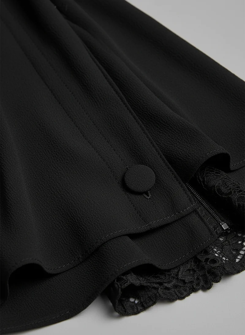 Inès | Femme Robe Encolure V Manches Lanterne – Robe Manches Bouffantes 2026