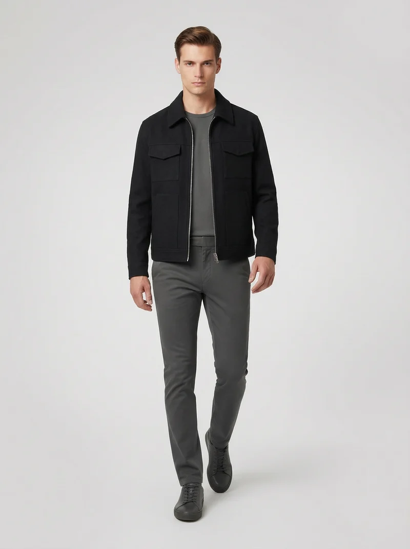 Léo | Homme Veste Zippée Utilitaire Style Moderne – Veste Utilitaire Homme 2026