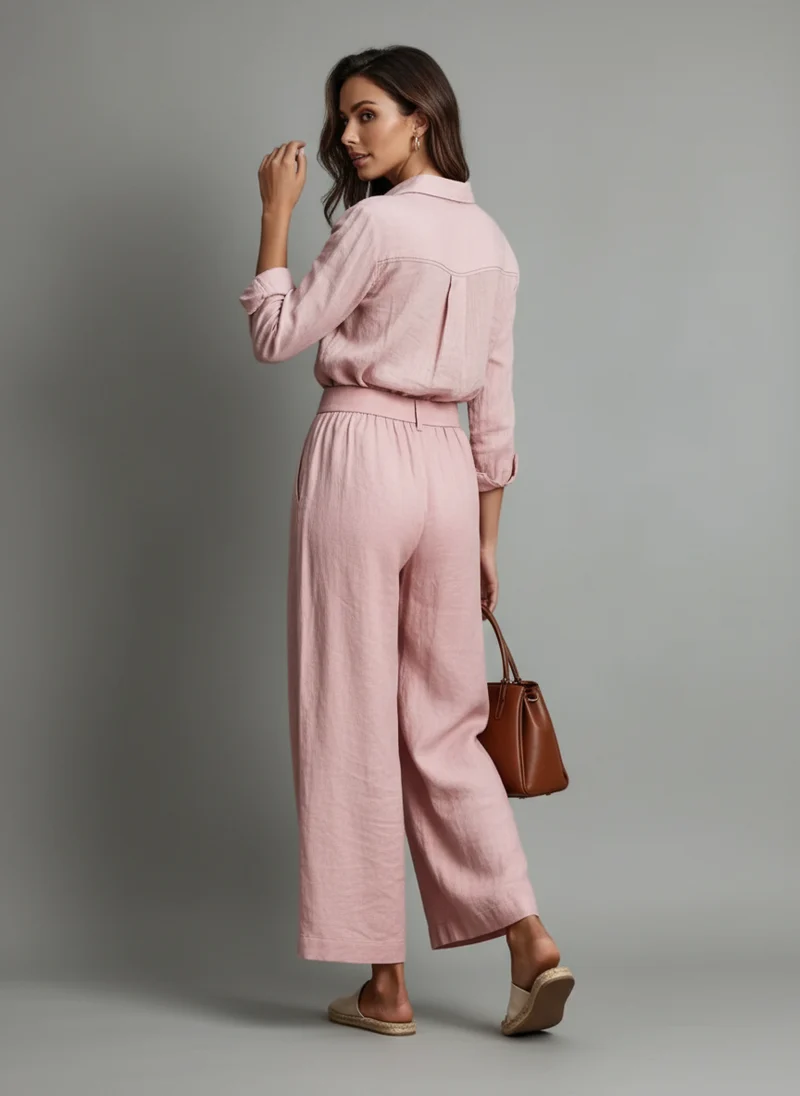 Sabine | Femme Ensemble Chemise Pantalon Taille Haute – Set Chemise Femme 2026