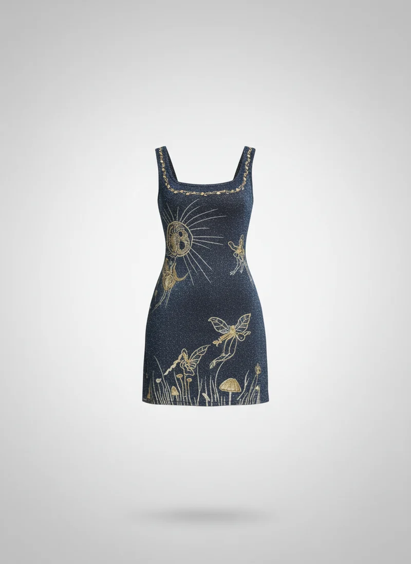 Sophie | Femme Robe Courte d'Été Fluide Imprimé Artistique – Robe Mini Art 2026