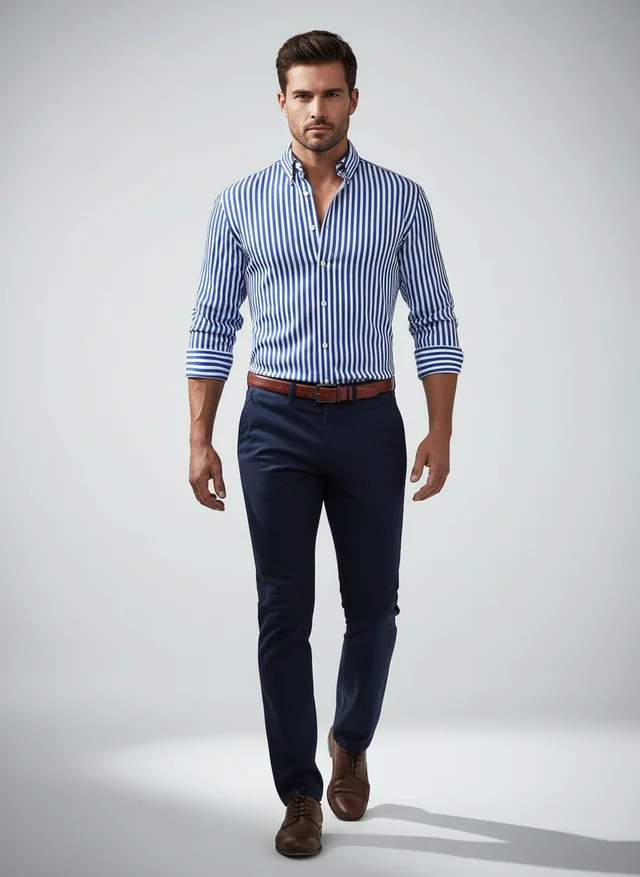 Benjamin | Homme Chemise Rayée Ajustée Style Soigné – Chemise Rayée Homme 2026