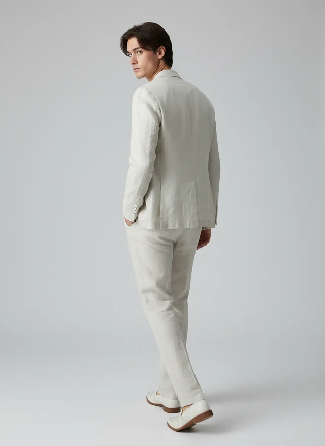 Charles | Homme Ensemble Lin Premium Blazer Pantalon Tapered – Set Lin 2026