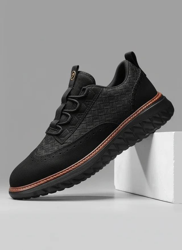 Benoît | Homme Richelieus Cuir Tissé Premium – Richelieus Luxe Homme Confort 2026