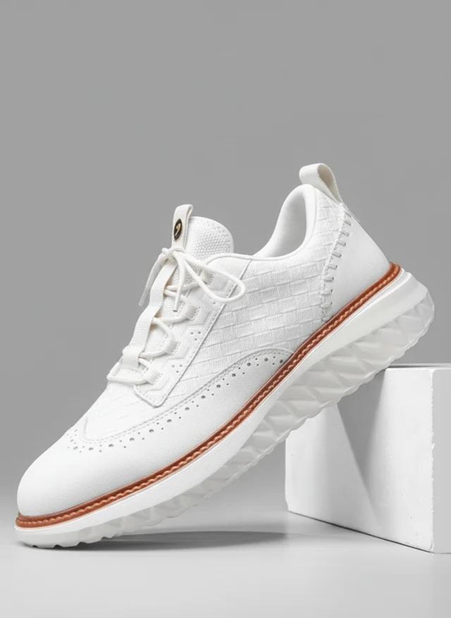 Benoît | Homme Richelieus Cuir Tissé Premium – Richelieus Luxe Homme Confort 2026