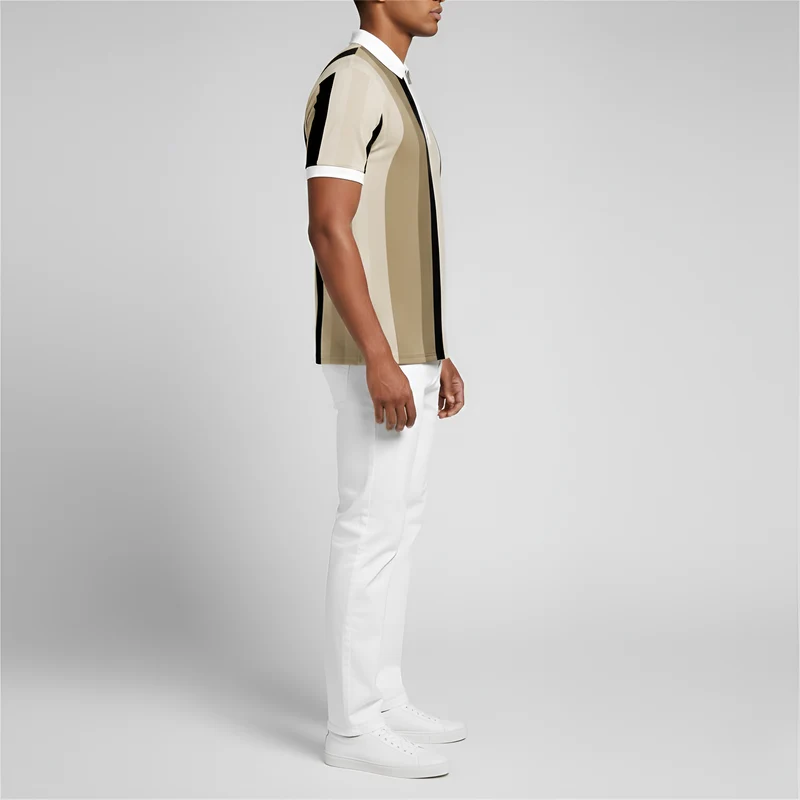 Jacques | Homme Polo Slim Zip Design Rayé Moderne – Polo Zippé Rayé 2026