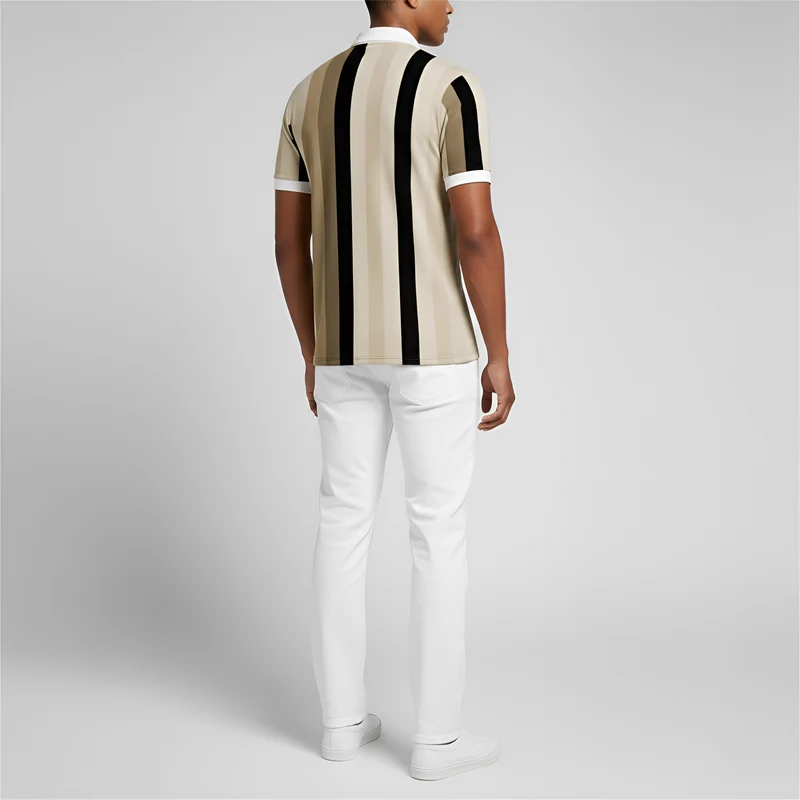 Jacques | Homme Polo Slim Zip Design Rayé Moderne – Polo Zippé Rayé 2026