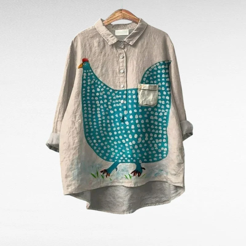Céline | Élégante Blouse d'Été en Lin